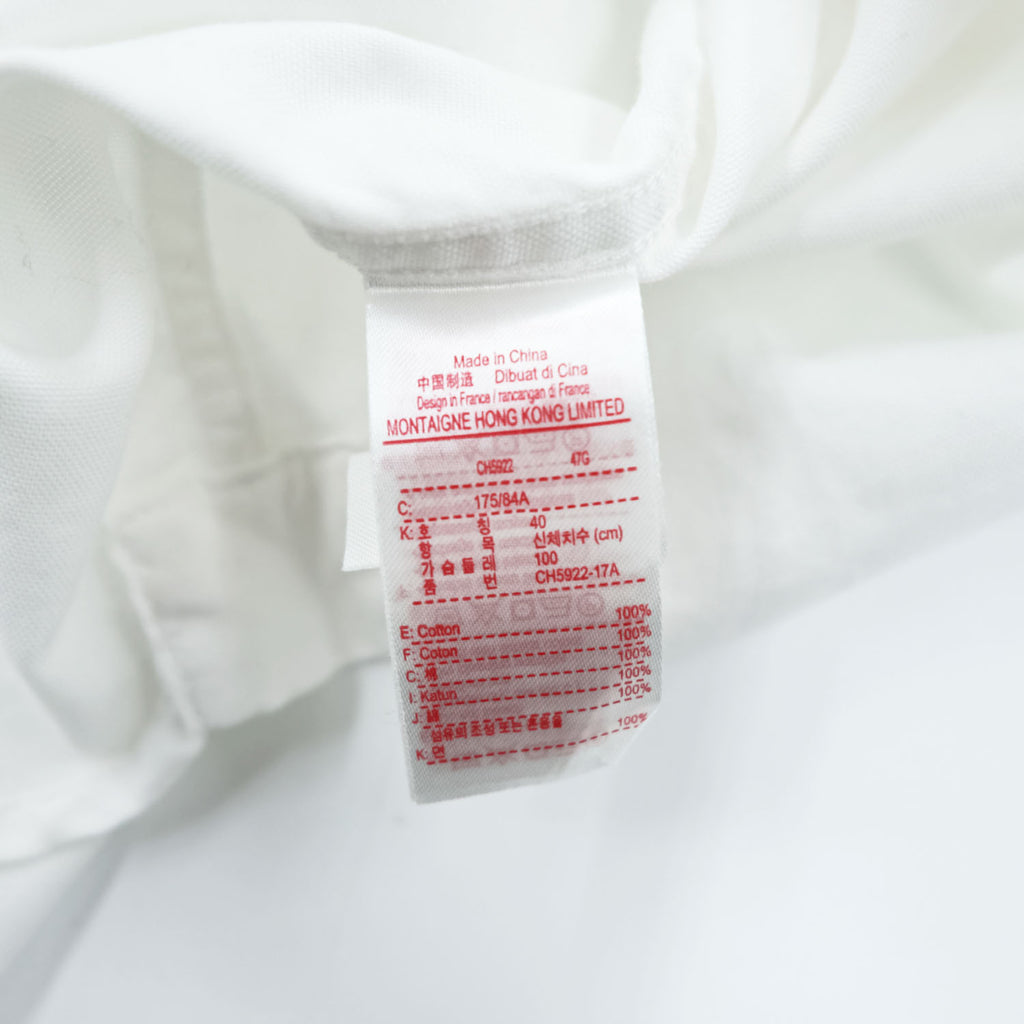 LACOSTE 長袖オックスフォード ボタンダウンシャツ M ホワイト CH5922