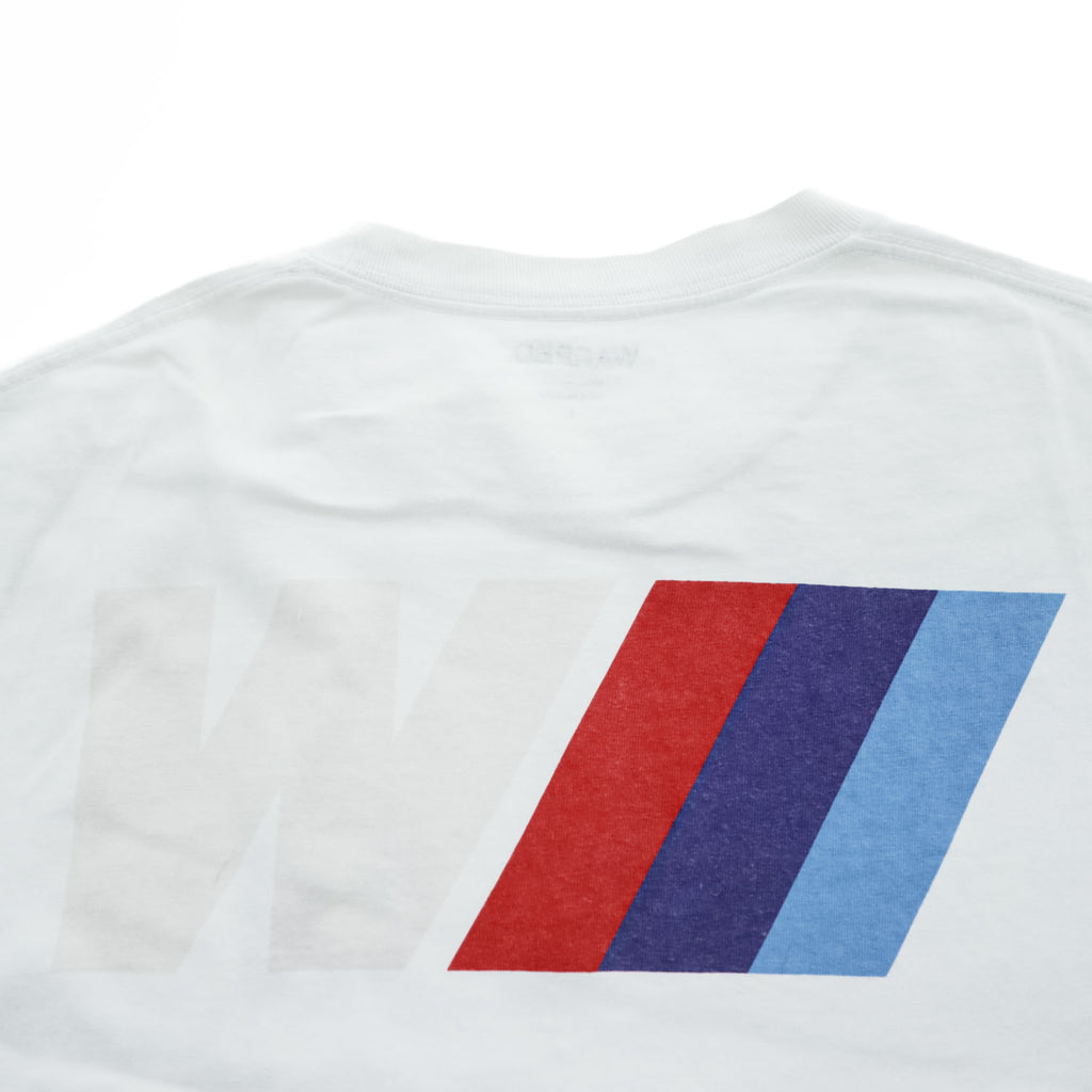 WARPED × MIN-NANO 日本製 Tシャツ L ホワイト BMWパロディ プリント