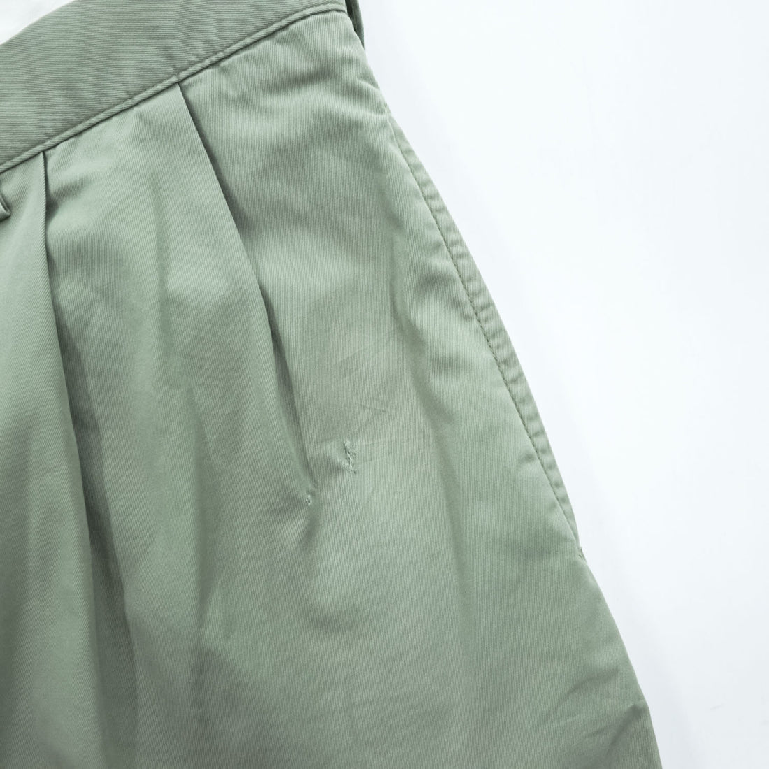 Polo Ralph Lauren 90年代  2タック ワイド チノパンツ HAMMOND PANT グリーン プリーツ ダブルカフス ポロチノ