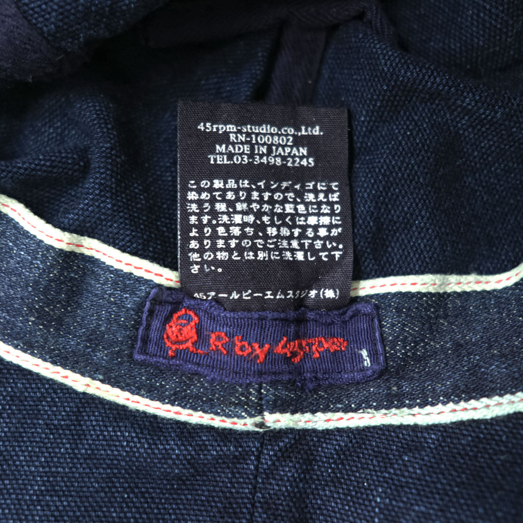 45rpm インディゴ デニム フリンジ バケットハット 日本製