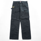 Wrangler WORKWEAR カーゴ ワークパンツ M ブラック リップストップ ダブルニー 10WMWR1BL