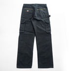 Wrangler WORKWEAR カーゴ ワークパンツ M ブラック リップストップ ダブルニー 10WMWR1BL