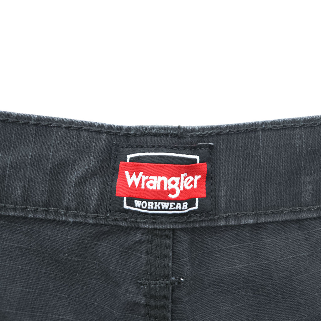 Wrangler WORKWEAR カーゴ ワークパンツ M ブラック リップストップ ダブルニー 10WMWR1BL