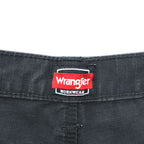 Wrangler WORKWEAR カーゴ ワークパンツ M ブラック リップストップ ダブルニー 10WMWR1BL