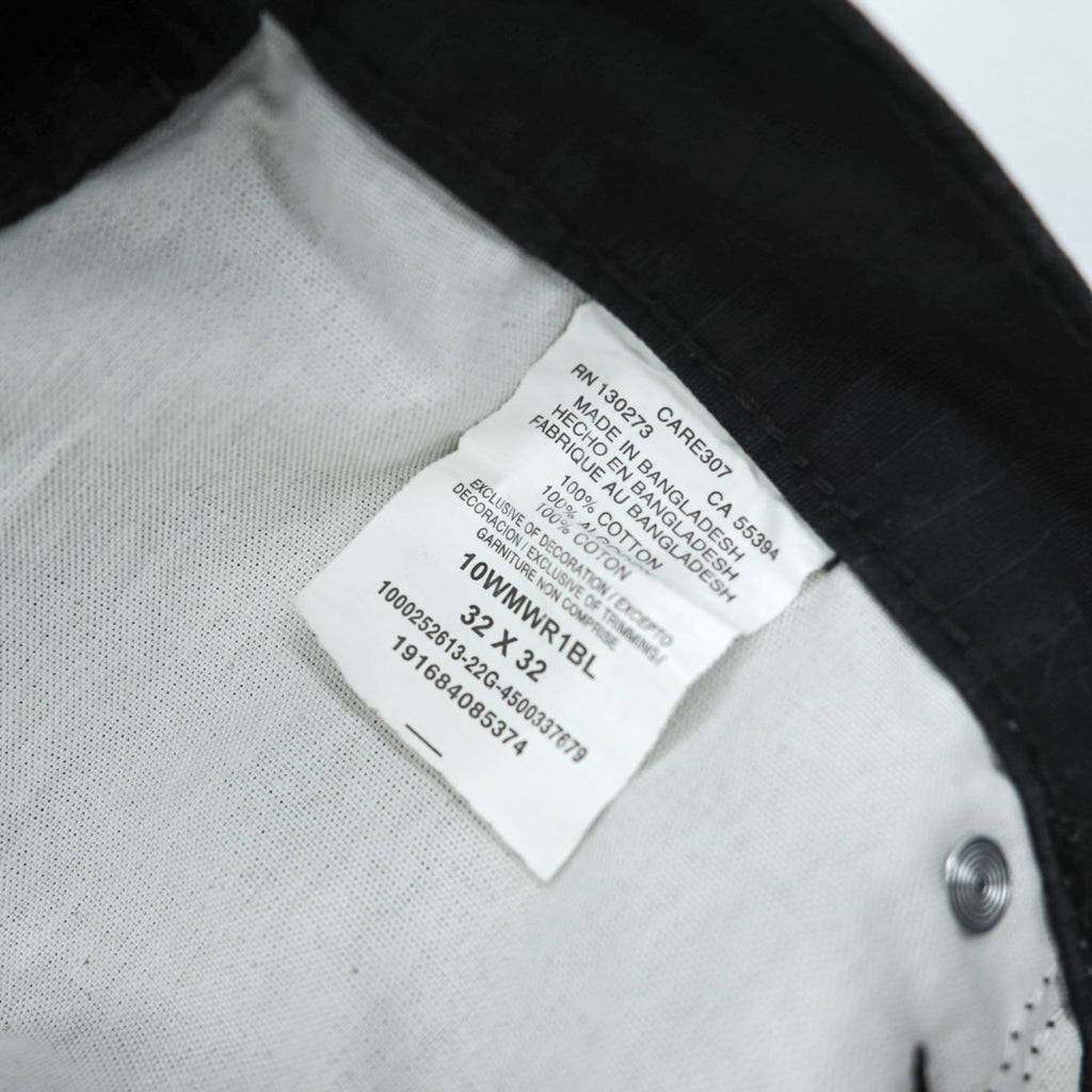 Wrangler WORKWEAR カーゴ ワークパンツ M ブラック リップストップ ダブルニー 10WMWR1BL