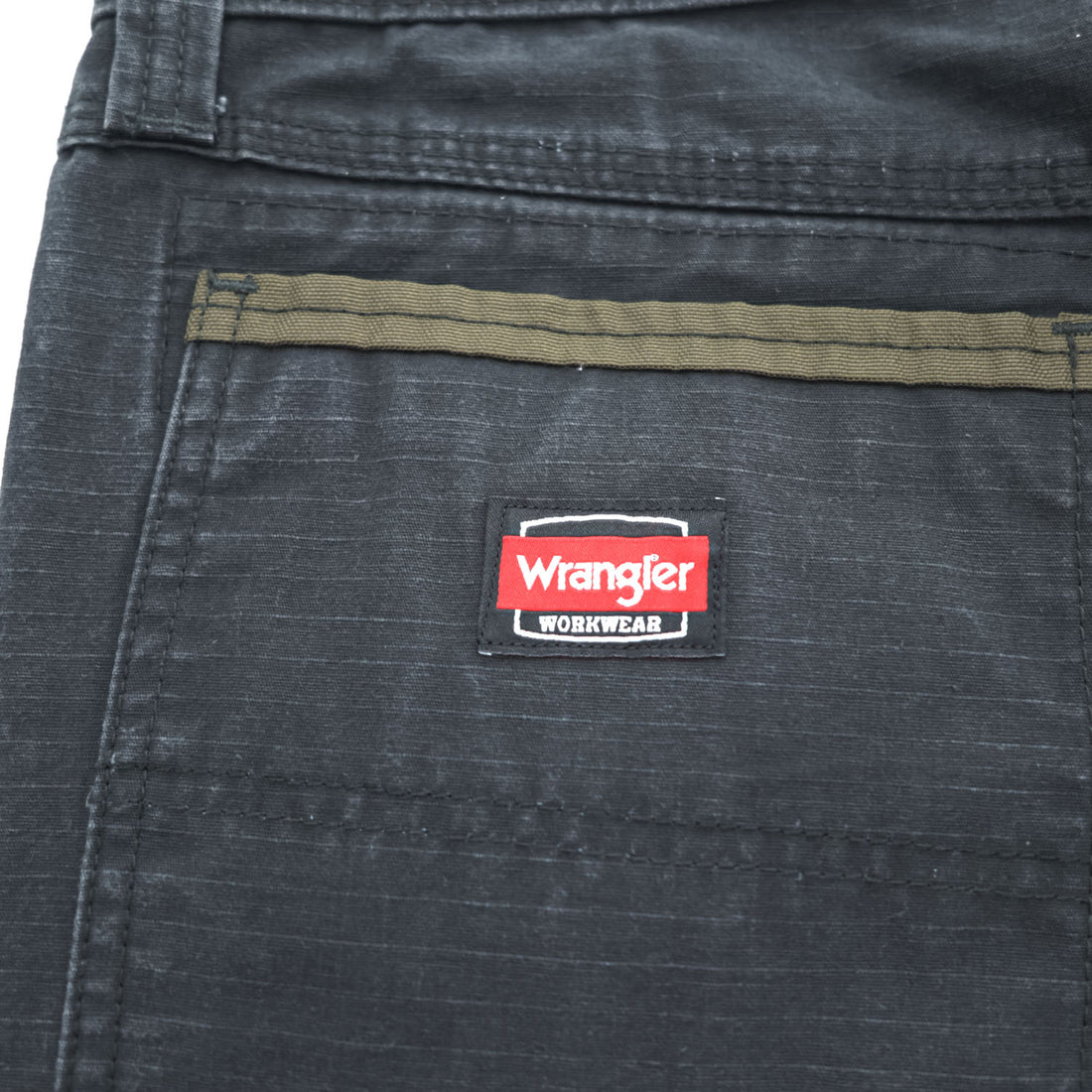 Wrangler WORKWEAR カーゴ ワークパンツ M ブラック リップストップ ダブルニー 10WMWR1BL