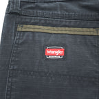 Wrangler WORKWEAR カーゴ ワークパンツ M ブラック リップストップ ダブルニー 10WMWR1BL