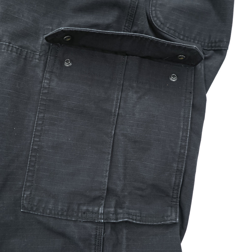 Wrangler WORKWEAR カーゴ ワークパンツ M ブラック リップストップ ダブルニー 10WMWR1BL
