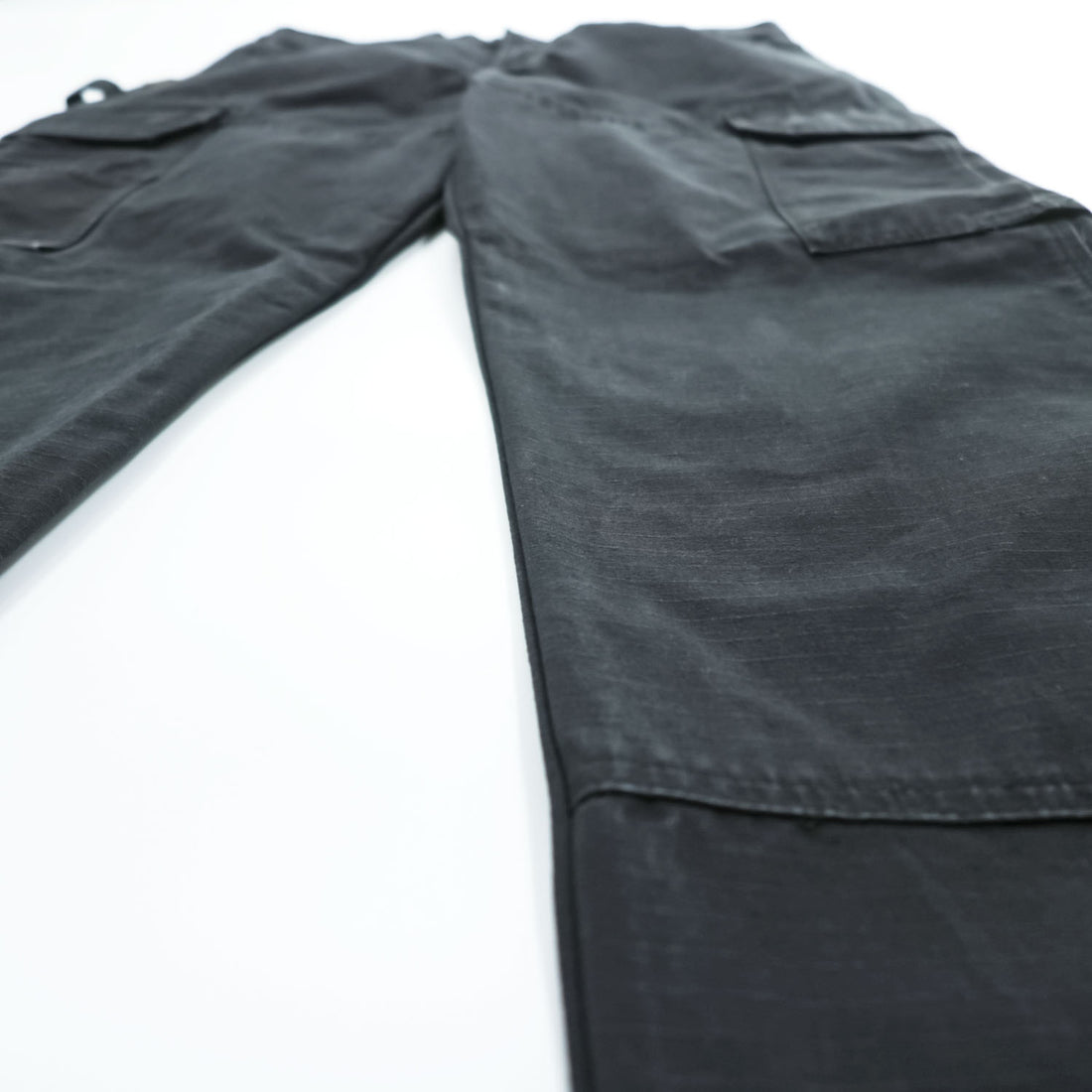 Wrangler WORKWEAR カーゴ ワークパンツ M ブラック リップストップ ダブルニー 10WMWR1BL