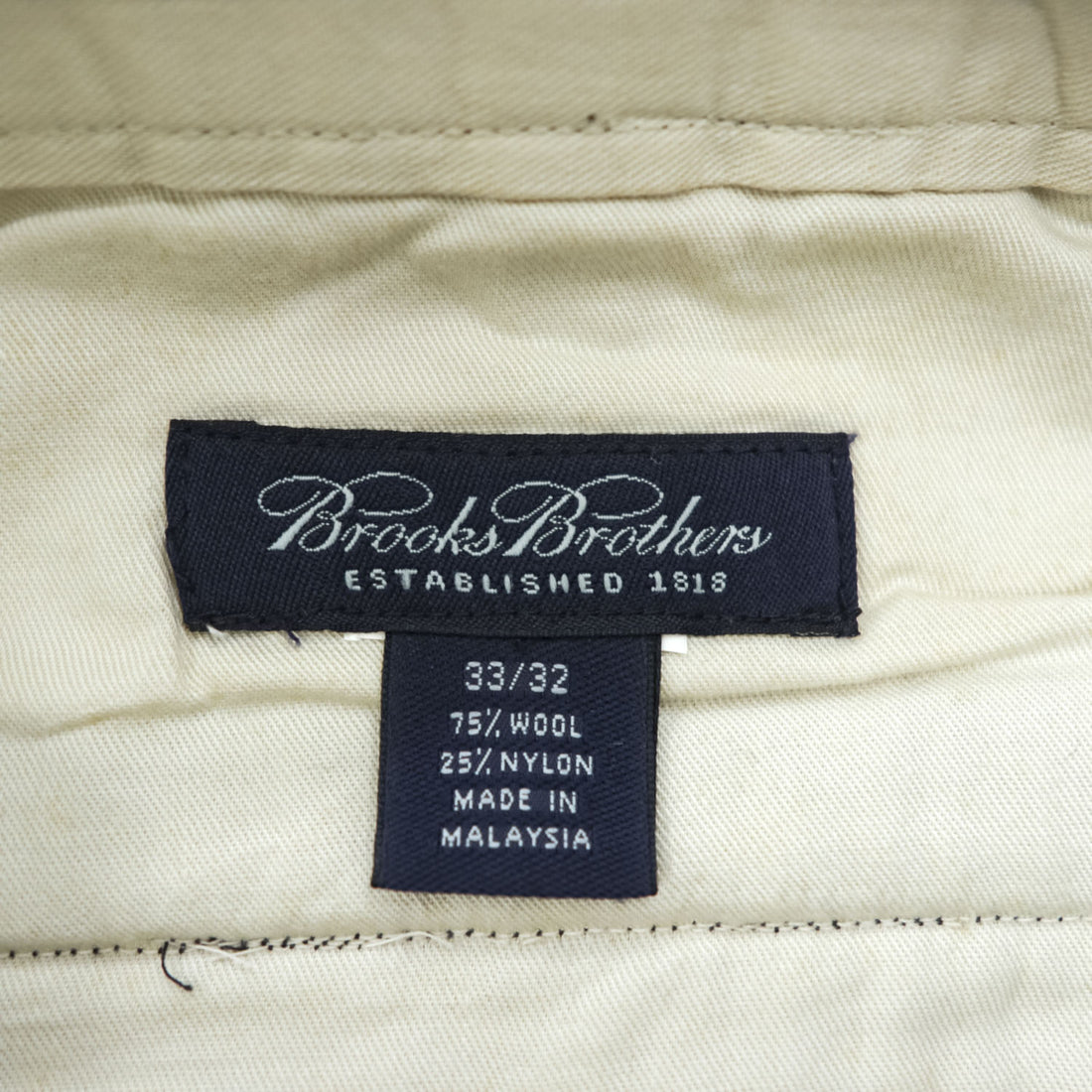 Brooks Brothers ウールナイロン スラックス パンツ L ブラウン チャコール