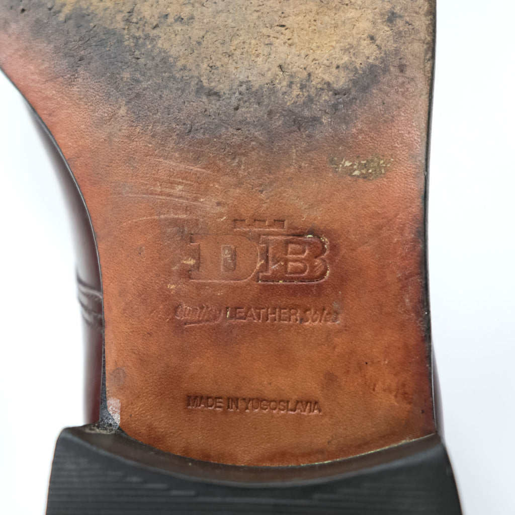 DB 90年代 ヴィンテージ ドレスシューズ 革靴 26.5cm プレーントゥ ダービーシューズ 2アイレット 外羽根 ユーゴスラビア製