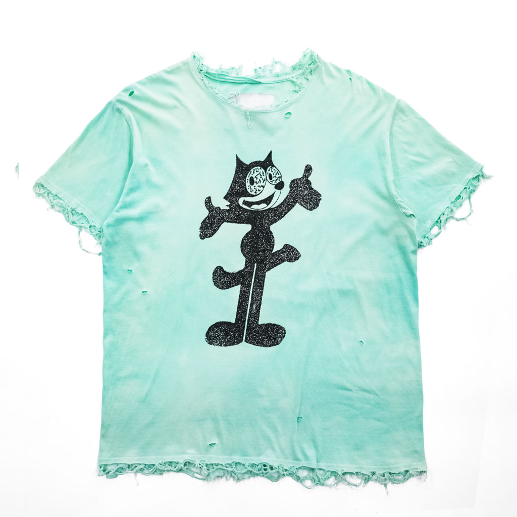 TEPPEI FURUYAMA ダメージ クラッシュ加工 Tシャツ FREE フィリックス プリント NOT READY MADE