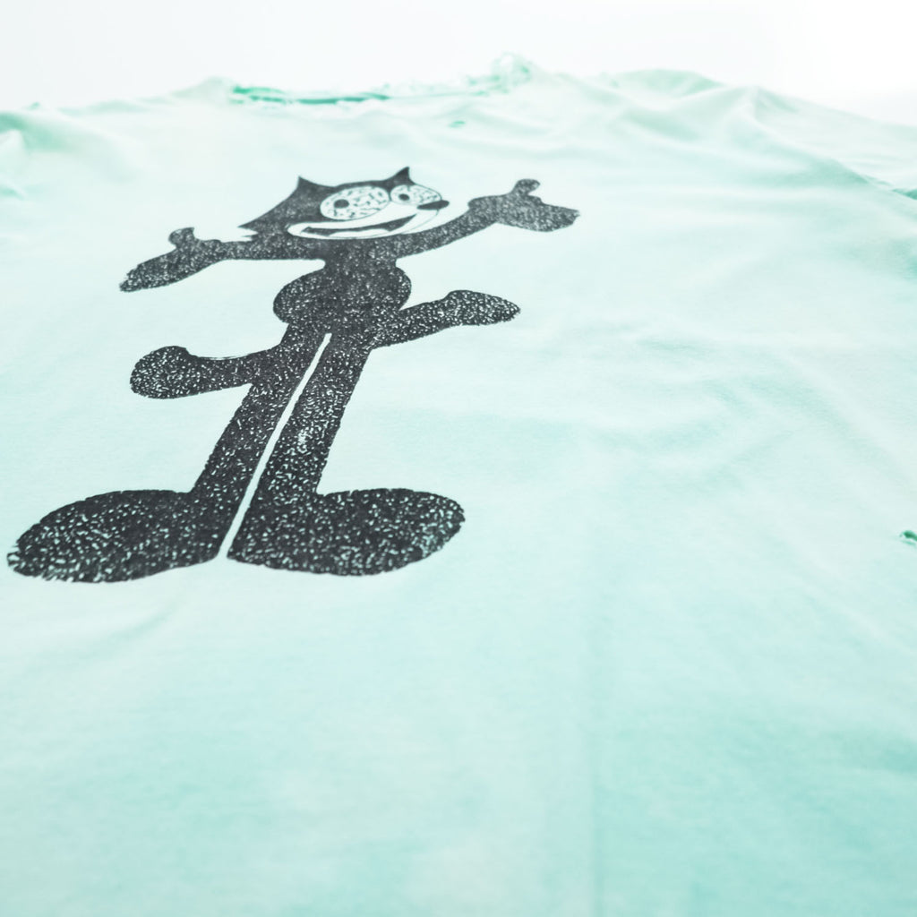 TEPPEI FURUYAMA ダメージ クラッシュ加工 Tシャツ FREE フィリックス プリント NOT READY MADE
