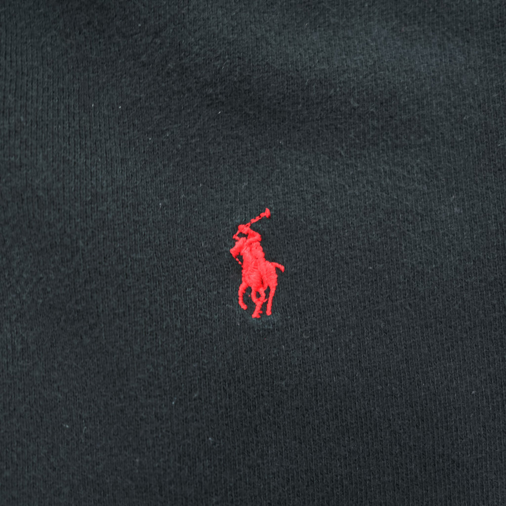 Polo Ralph Lauren フルジップパーカー L ブラック 裏起毛 スモールポニー ロゴ 刺繍 フロントポケット