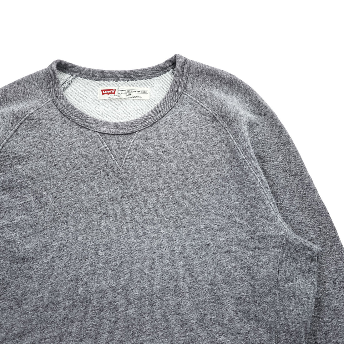 Levi's 前V クルーネック スウェット トレーナー M グレー 15805-0003