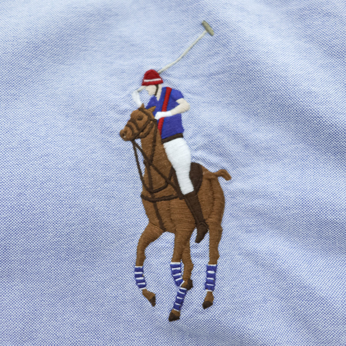 Ralph Lauren 90年代 ヴィンテージ 長袖 オックスフォードシャツ XL ブルー CUSTOM FIT ビッグポニー ボタンダウン