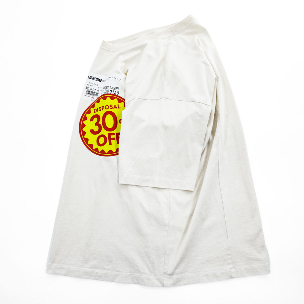 doublet Tシャツ DISPOSAL REDUCTION T-SHIRT M ホワイト 割引シール ワイドシルエット 25SS24CS360