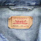 Levi's 00年代 ヴィンテージ デニムジャケット Gジャン XXL バックペイント LAST GANG IN TOWN ユーロリーバイス 70500 04