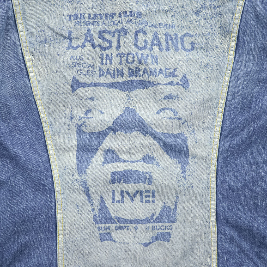Levi's 00年代 ヴィンテージ デニムジャケット Gジャン XXL バックペイント LAST GANG IN TOWN ユーロリーバイス 70500 04