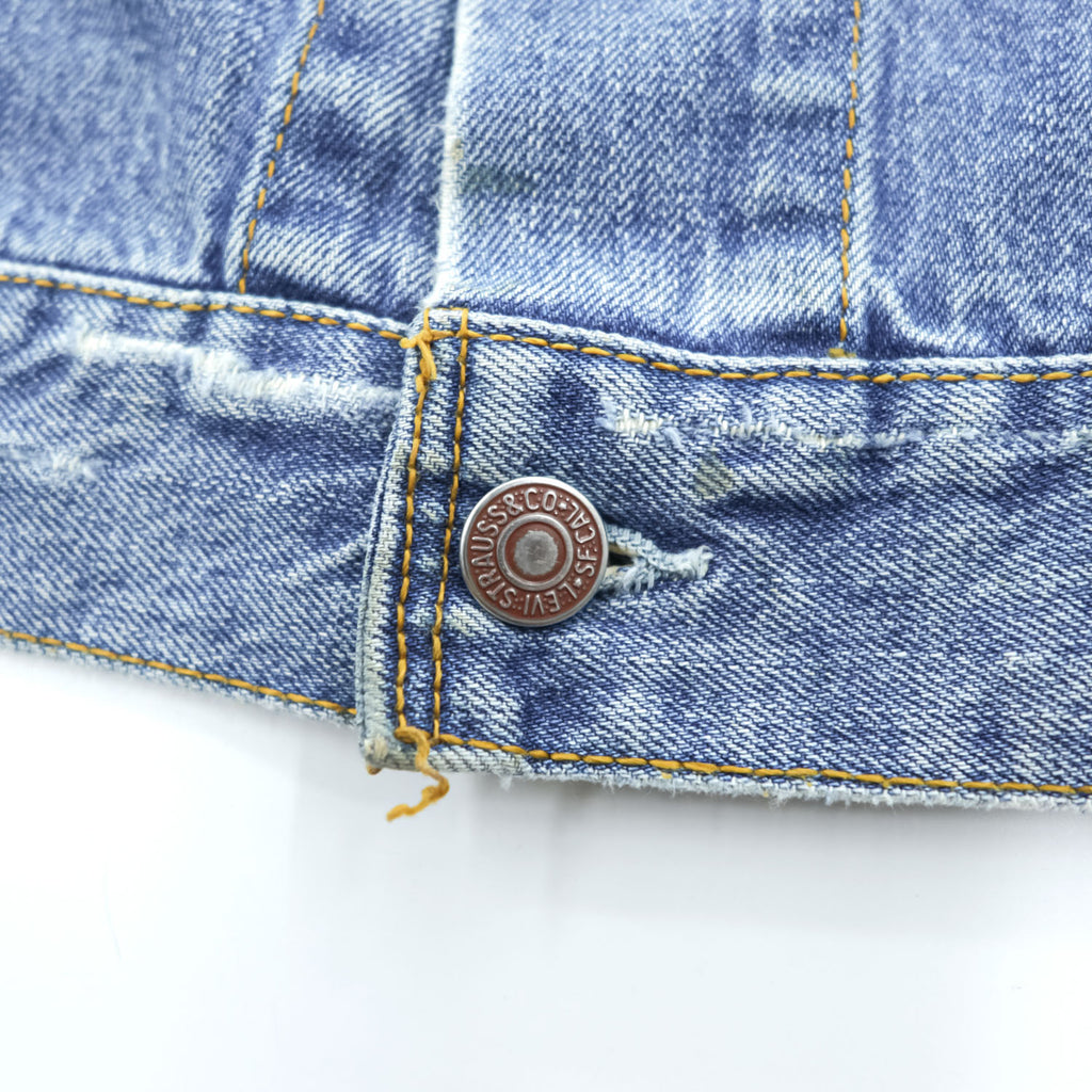 Levi's 00年代 ヴィンテージ デニムジャケット Gジャン XXL バックペイント LAST GANG IN TOWN ユーロリーバイス 70500 04