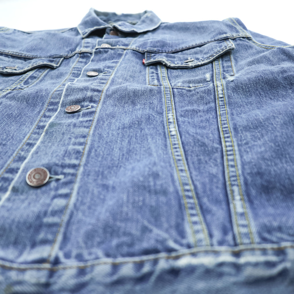 Levi's 00年代 ヴィンテージ デニムジャケット Gジャン XXL バックペイント LAST GANG IN TOWN ユーロリーバイス 70500 04