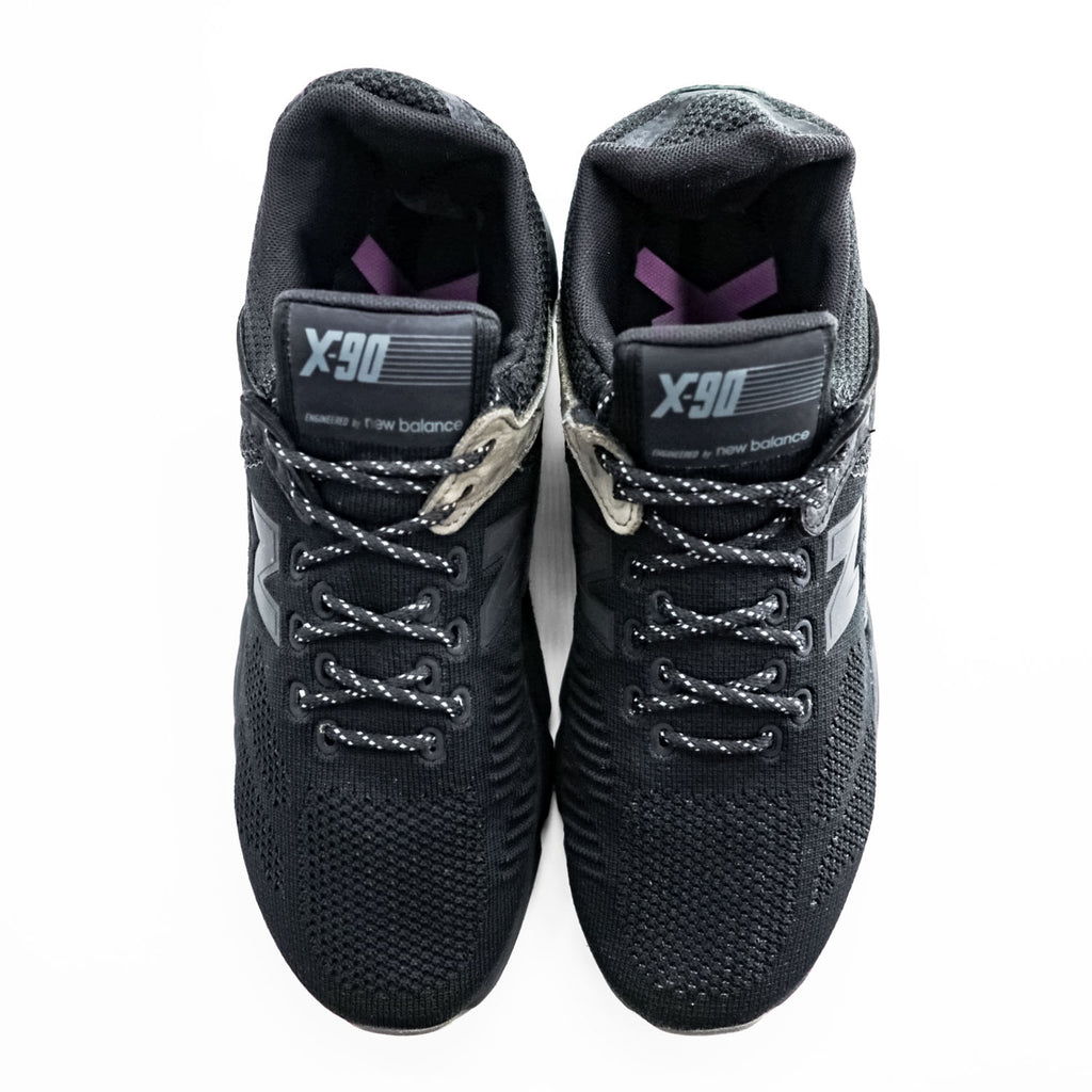 NEW BALANCE X-90 スニーカー 27cm ブラック グリーン メッシュ MSX90BG