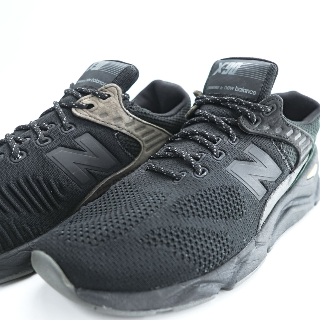 NEW BALANCE X-90 スニーカー 27cm ブラック グリーン メッシュ MSX90BG