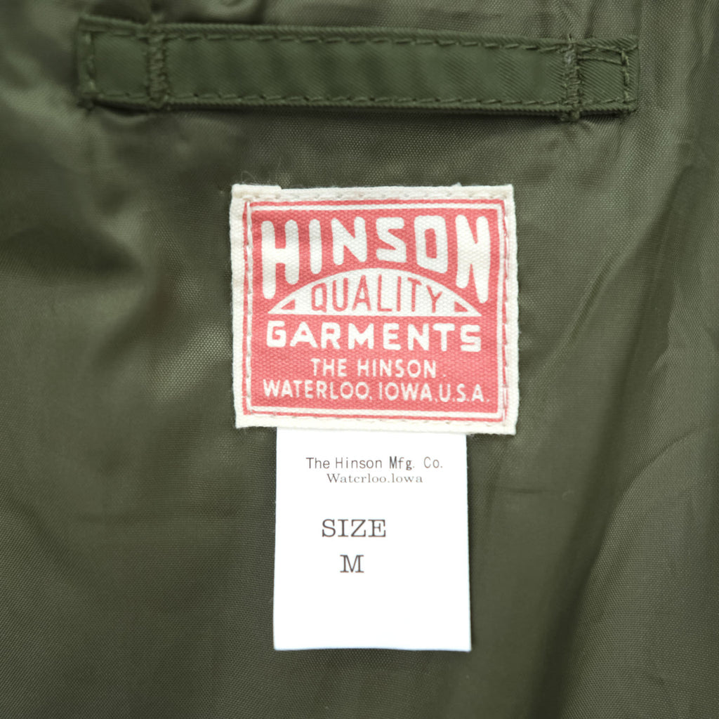 HINSON ミリタリー 中綿ベスト フライトベスト M カーキ グリーン ダブルジップ 233-1560