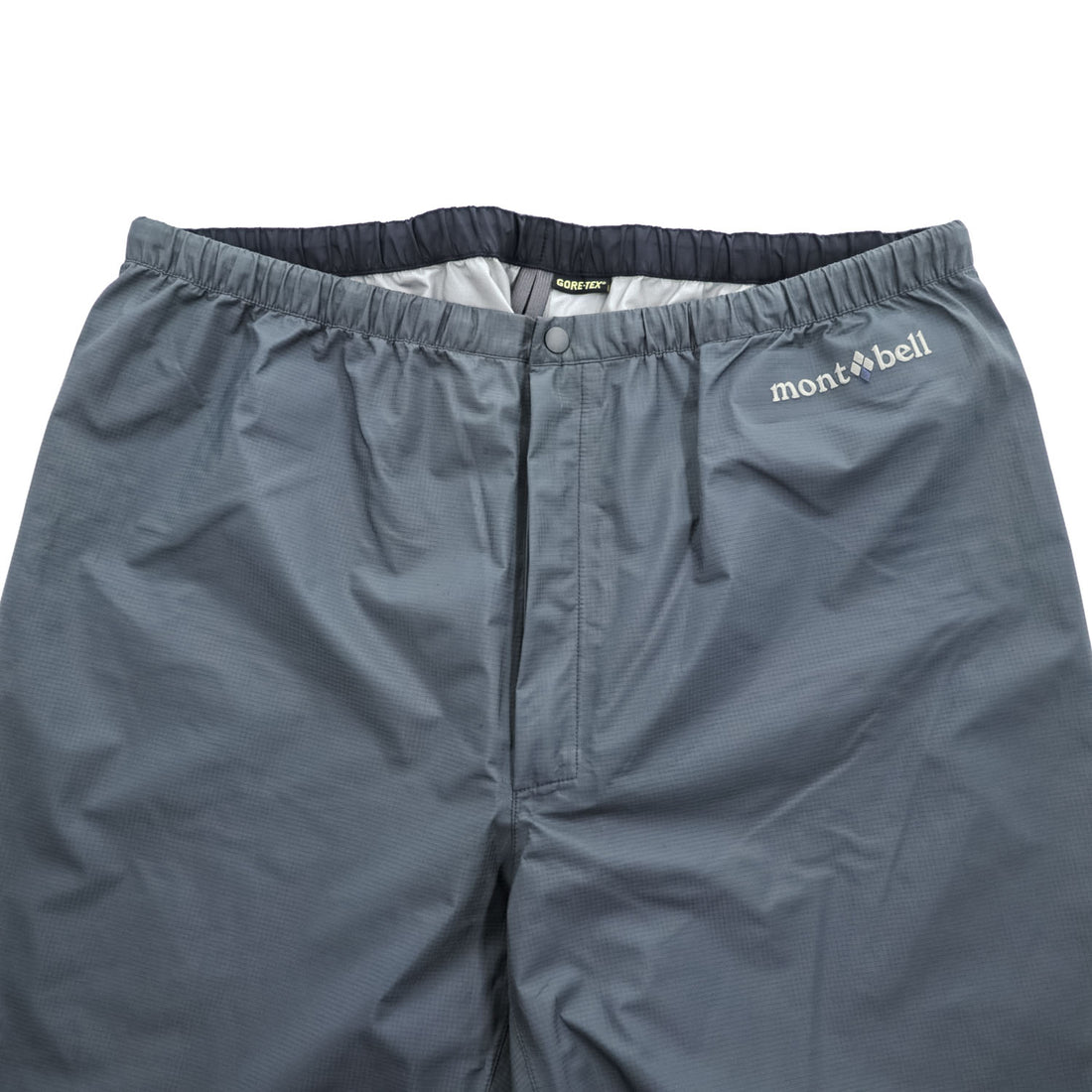 mont-bell レインダンサー Rain Dancer ゴアテックス GORE-TEX レインパンツ シェル アウトドア L グレー 防水 リップストップ 3レイヤー 1128624