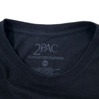 2PAC ヒップホップ ラップ Tシャツ XXL ブラック フォトプリント コットン ビッグサイズ - 日本然リトテ