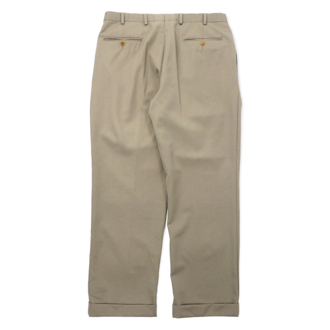 346 BROOKS BROTHERS 2タック ワイド スラックスパンツ 36 ベージュ ウール MADISON FIT - 日本然リトテ
