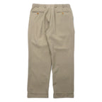 346 BROOKS BROTHERS 2タック ワイド スラックスパンツ 36 ベージュ ウール MADISON FIT - 日本然リトテ