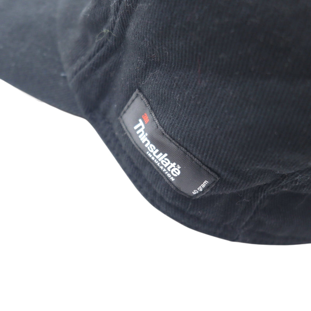 3M Thinsulate INSULATION Teflon ベースボールキャップ L ブラック コットン 中綿 耳あて イヤーフラップ 裏地フリース ドローコード 未使用品 - 日本然リトテ