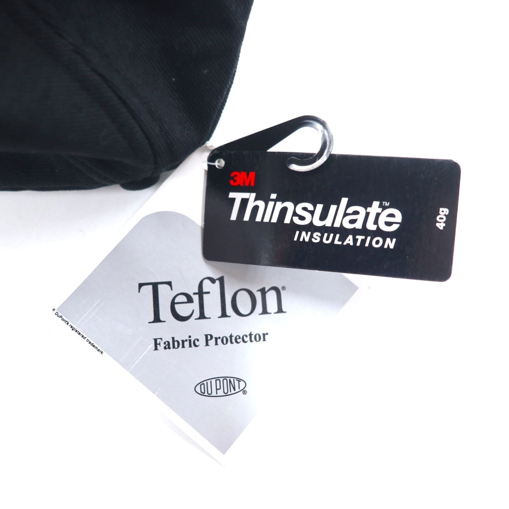 3M Thinsulate INSULATION Teflon ベースボールキャップ L ブラック コットン 中綿 耳あて イヤーフラップ 裏地フリース ドローコード 未使用品 - 日本然リトテ