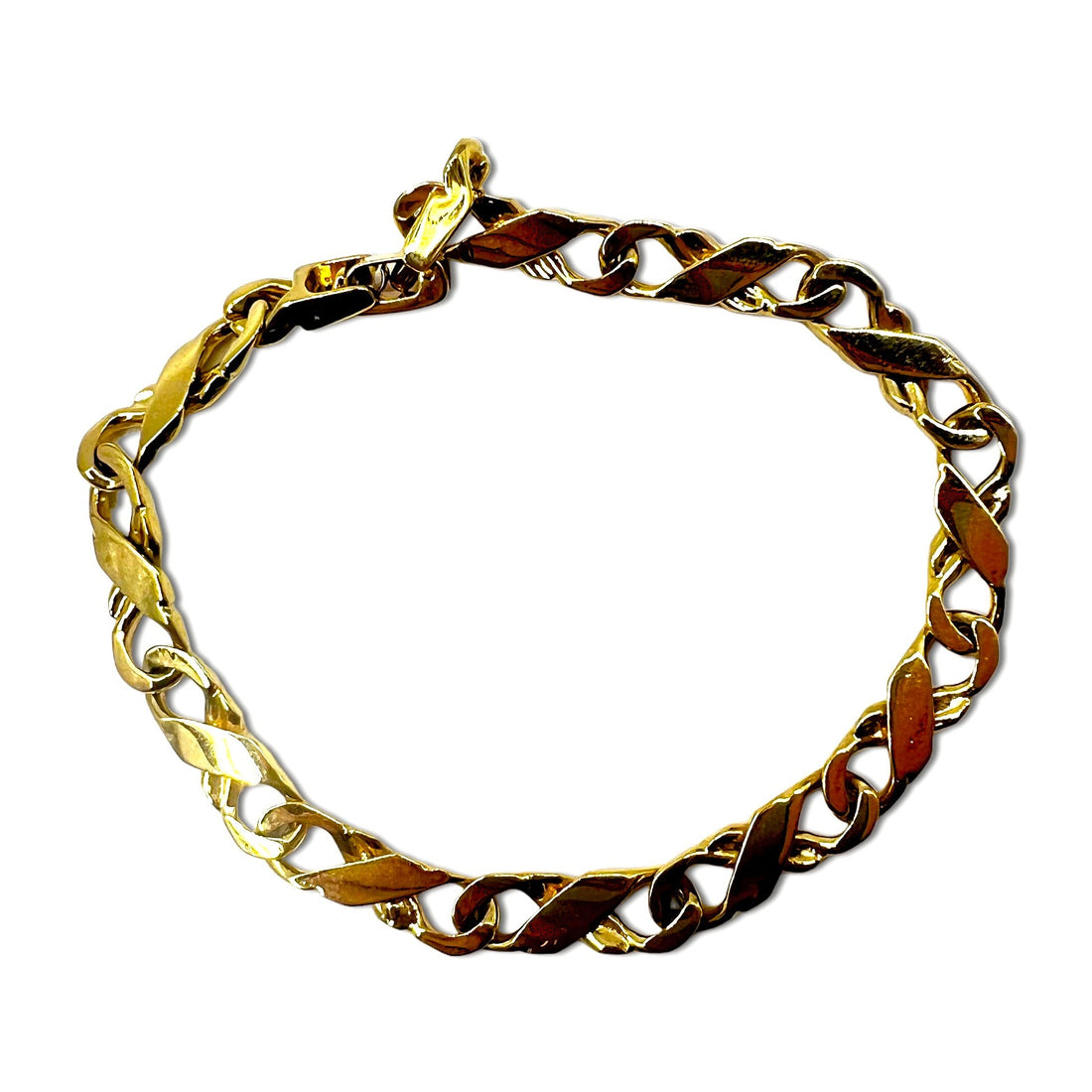 Vintage Link Chain Bracelet 19cm Gold