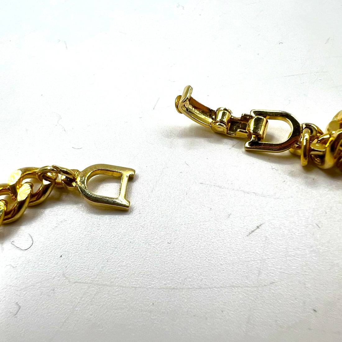 Christian Dior Made in Germany Curb Chain Bracelet Gold GERMANY Stamp