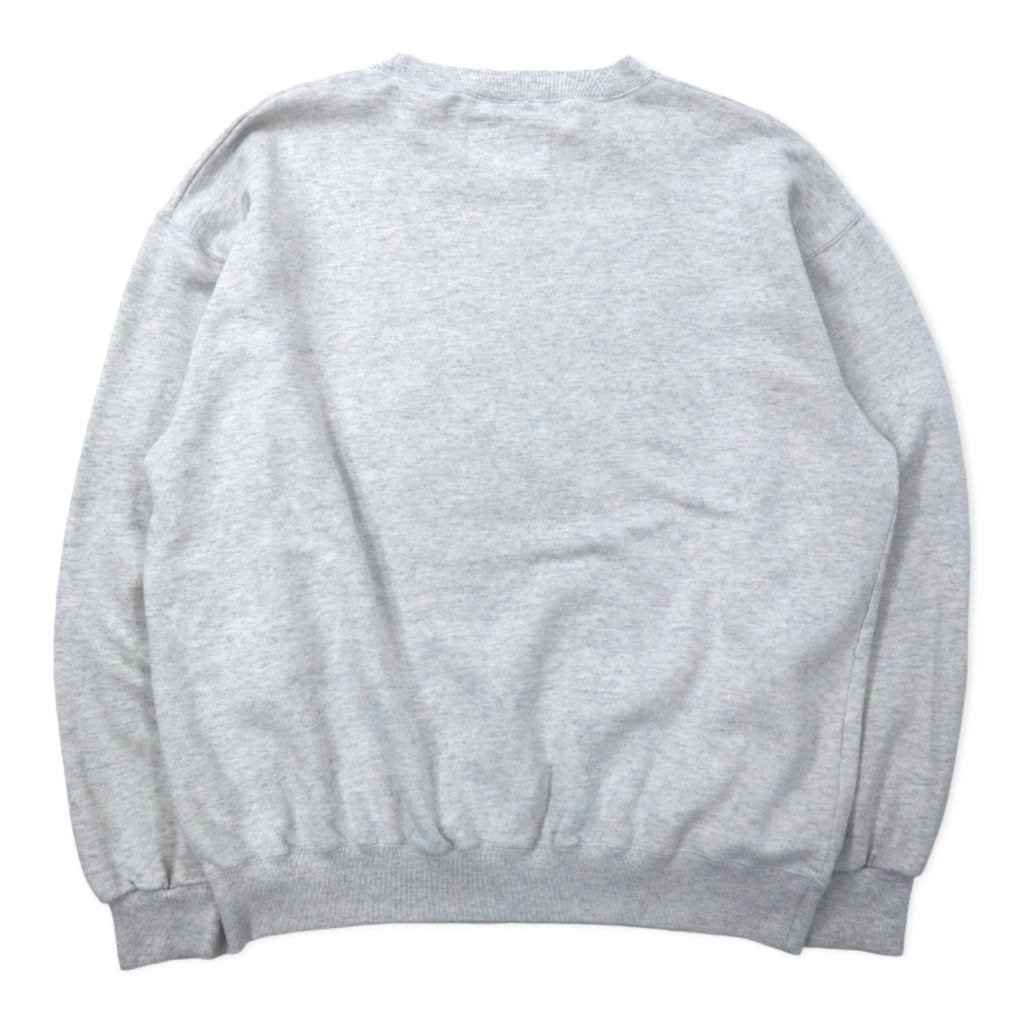 Champion Made in Italy 80s Script Logo Embroidered Sweatshirt XL Grey Cotton