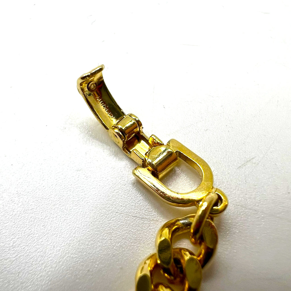 Christian Dior Made in Germany Curb Chain Bracelet Gold GERMANY Stamp