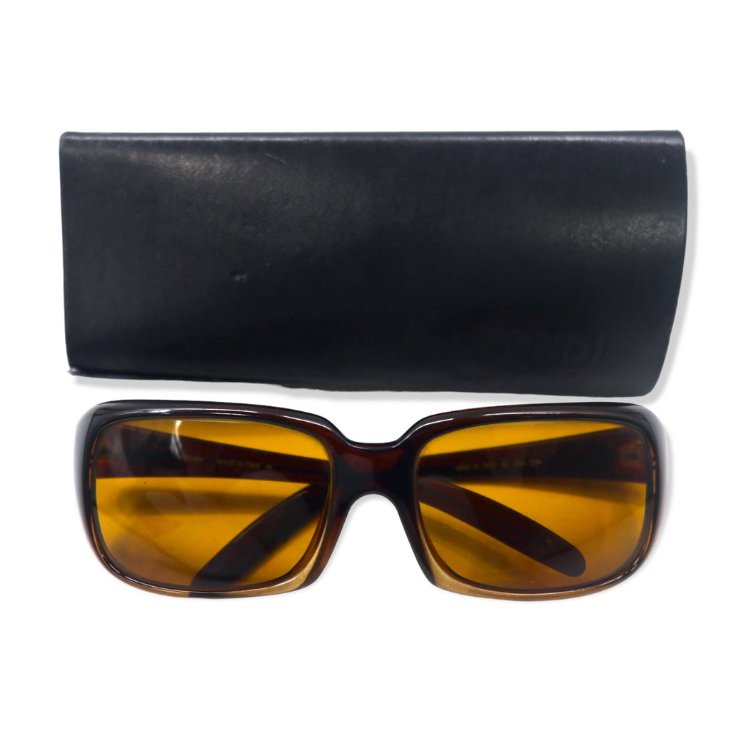 FENDI Italian Sunglasses Rectangle Brown FF Logo SL7672