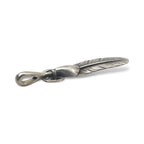 goro's Heart Wheel Feather Pendant Top Silver Medium