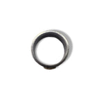 goro's flat ring, size 19, silver, gold, eagle, gold metal