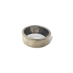 goro's flat ring, size 19, silver, gold, eagle, gold metal