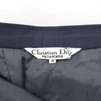 Christian Dior Old PRET-A-PORTER Pleated Skirt M Grey Wool Made in Japan