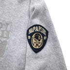 NAPAPIJRI Cotton Knit Sweater M Grey Patch S13-DELEVEN S1358E