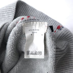 NAPAPIJRI Cotton Knit Sweater M Grey Patch S13-DELEVEN S1358E
