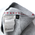 NAPAPIJRI Cotton Knit Sweater M Grey Patch S13-DELEVEN S1358E