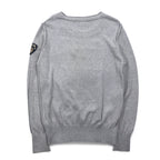 NAPAPIJRI Cotton Knit Sweater M Grey Patch S13-DELEVEN S1358E