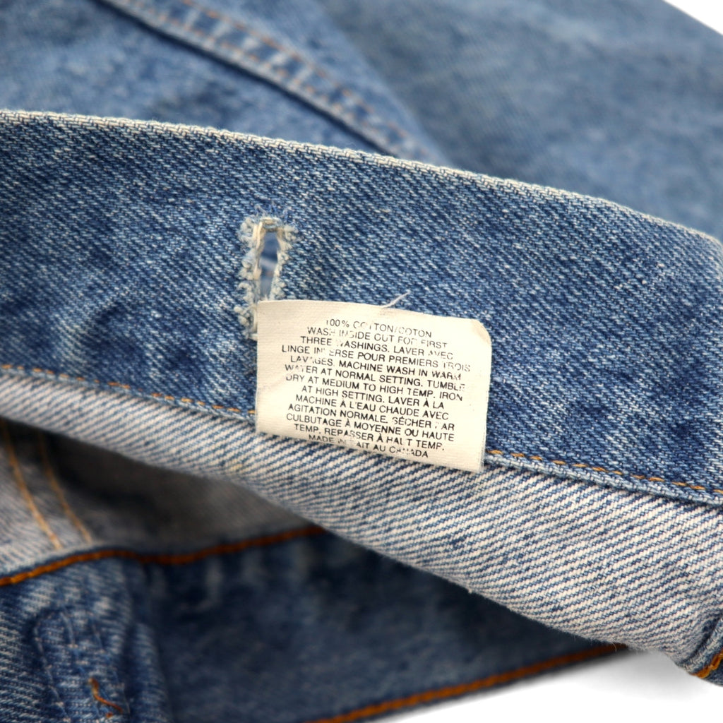 Y.A.R.N. × 90s Levi's オレンジタブ 75505 リメイク 再構築 ニット スカル デニムジャケット Knit Skull Denim Jacket Gジャン L ハンドメイド