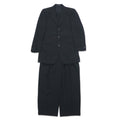 GIANNI VERSACE Made in Italy Oversized 3B Suit Set M Black Wool Medusa All-over Lining Wide Slacks COUTURE