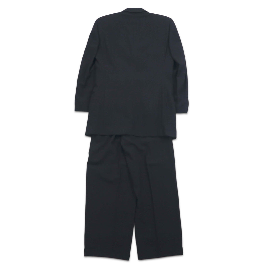 GIANNI VERSACE Made in Italy Oversized 3B Suit Set M Black Wool Medusa All-over Lining Wide Slacks COUTURE